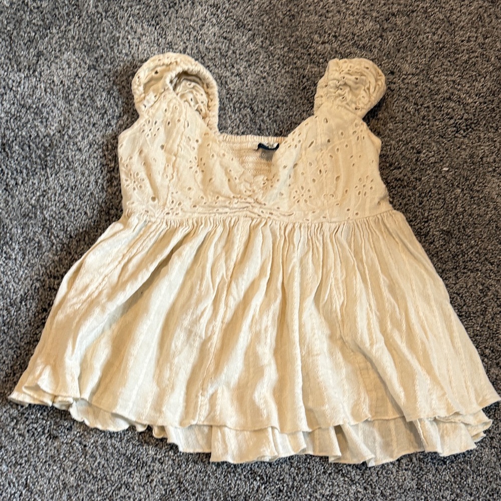 AGL Cream Eyelet Blouse